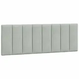 vidaXL Kopfteil-Kissen \"Hanko\" Hellgrau 120 cm Samt