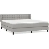 vidaXL Boxspringbett 160 x 200 cm Hellgrau