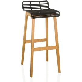 HJH Office Barhocker Eiche 1 St Schwarz