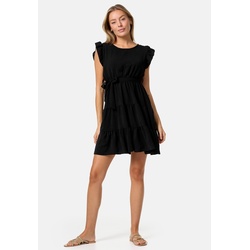 PM SELECTED Damen Minikleid Sommerkleid Midi Kleid mit Rüschen in Einheitsgröße PM27