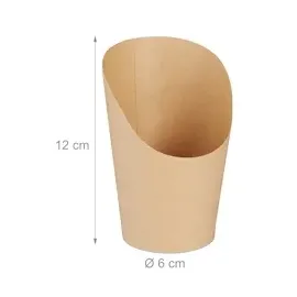 Relaxdays Kraftpapier Becher im 100er Set, Hellbraun