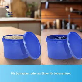 Benbow Eimer mit Deckel 0,5 L Blau
