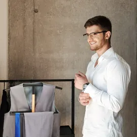 Relaxdays Herrendiener Relaxdays grau