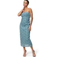 Zero Damen Abendkleid mit 3D Blumen 38, Citadel - 38