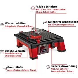 Einhell Akku-Fliesenschneider TE-TC 18/115 Li-Solo 650 mm