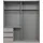 WIMEX Schwebetürenschrank Stade 168 x 198 x 63 cm Grau