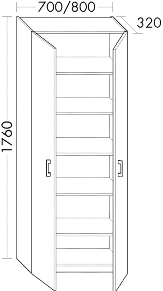 Burgbad Hochschr.Sys30 PG4 Sana 1760x800x320 Eiche Authentic, HSKA080F6566 HSKA080F6566
