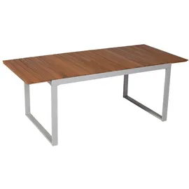 Merxx Cagliar Ausziehtisch 200 x 90 x 74 cm silber/braun