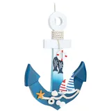 COM-FOUR com-four® Dekorativer Anker aus Holz - Schifffahrt Deko zum Aufhängen - Maritime Hängedeko für zu Hause