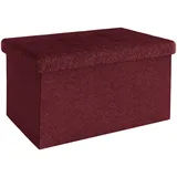 Intirilife Faltbare Sitzbank 49x30x30 cm in KIRSCH ROT - 2 Jahre Gewährleistung - mind. 14 Tage Rückgaberecht - Rot