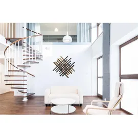 KUNSTLOFT Wanddeko, Braun, Silber, Metall, 3.6x100x3 cm, Dekoration, Skulpturen & Dekoobjekte, Wanddeko