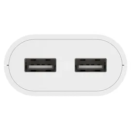 Hama USB-Netzteil mit 1,9 m langem Kabel, 2,4 A, 2x USB-A, Weiß