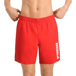 Puma Herren Bade-Shorts Sommer-Shorts mit Taschen stylische Schwimm-Hose Bademode 907002016 002 Rot - L