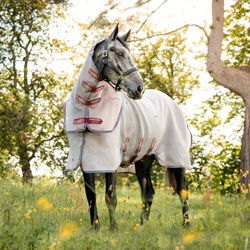 Horseware Rambo Protector Disc Front Oatmeal/Cherry, 125
