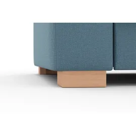 sit&more Ecksofa SIT & MORE "Quincy L-Form", blau (hellblau), B:249cm H:82cm T:213cm, Sofas, Ecksofa, wahlweise mit Bettfunktion und Bettkasten