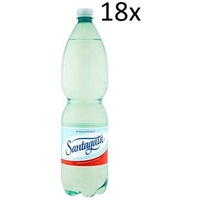 18x Santagata Minerale Effervescente Naturale Mineralwasser sprudelnd 1,5Lt