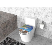 K&H Sanitary Duschwell Duroplast WC-Sitz mit Motiv - Meeresblick