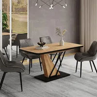 Vicco Fenaro 120 x 80 cm ausziehbar Schwarz/Eiche