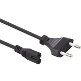 Maclean Brackets Maclean MCTV-810 Euro-Netzkabel zu Kleingeräte‐Buchse C7 Strom Anschlusskabel Schwarz (3m)