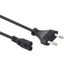 Maclean Brackets Maclean MCTV-810 Euro-Netzkabel zu Kleingeräte‐Buchse C7 Strom Anschlusskabel Schwarz (3m)