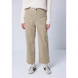 street one studio Cordhose High Waist Beige 46