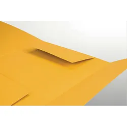 Falken 80001381 25x Einschlagmappe für DIN A4, 320g/m2 Manila-RC-Karton, mit 3 Klappen - Gelb