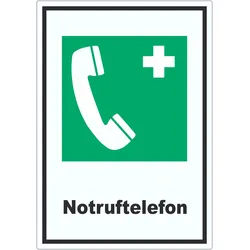 Notruftelefon Aufkleber A9 (37x52mm)