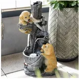 esotec Solarbrunnen Hundewelpen