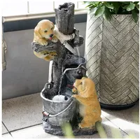 esotec Solarbrunnen Hundewelpen