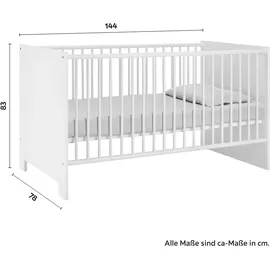 Bessagi Kids Babyzimmer Olivia 3-tlg. weiß