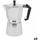 Quttin Italienische Kaffeemaschine Quttin 9 Tassen Aluminium (6 Stück)