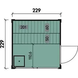 Wolff Finnhaus Paradiso 2x2 ohne Ofen