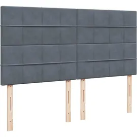 vidaXL Boxspringbett 180 x 200 cm Dunkelgrau