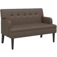 VidaXL Sitzbank mit Rückenlehne Braun 112x65,5x75 cm Kunstleder