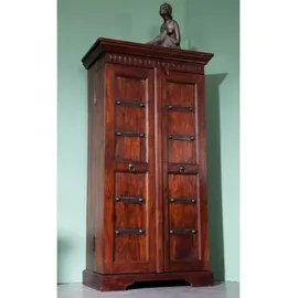 Massivmoebel24 Schrank Akazie 70 x 36 x 133 cm Braun