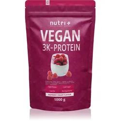 nutri+ Vegan 3K Proteinpulver veganes Protein Geschmack Raspberry-Yogurt 1000 g