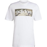 adidas Camo Linear Graphic Tee T-Shirt, Herren weiß
