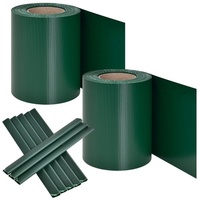Juskys PVC Sichtschutzstreifen 2er Set á 35m x 19cm Zaunfolie in grün