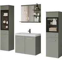 WELLTIME Badmöbel-Set »MADRIT«, (Komplett-Set, 5 St., mit Waschbecken), Waschtisch