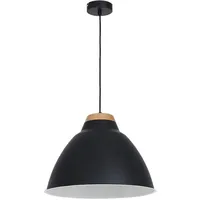 Licht-Erlebnisse Skal 1-flg. E27 30 cm vintage Holz schwarz