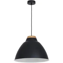 Licht-Erlebnisse Skal 1-flg. E27 30 cm vintage Holz schwarz