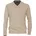 V-Ausschnitt-Pullover V-Ausschnitt Pima-Baumwolle champagner 100 Baumwolle Pullover Strickpullover