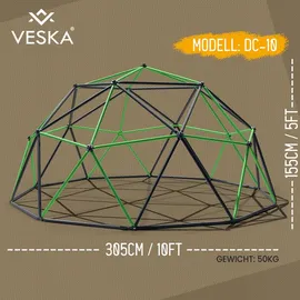 veska Klettergerüst DomeClimber grau/rot
