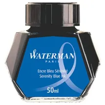 Waterman Füllertinte im Tintenfass Serenity Blue 50 ml Blau