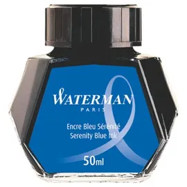 Waterman Füllertinte im Tintenfass Serenity Blue 50 ml Blau