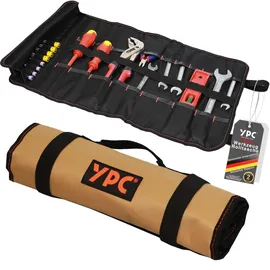 YPC VarioRoll XL Werkzeug Rolltasche 20 Steckfächer schwarz 56x34cm