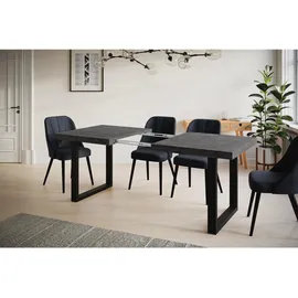 alpi möbel LOFT-U 120-220 x 77 x 80 cm dunkelgrau