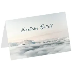 LUMA KARTENEDITION Trauerkarte »Herzliches Beileid Wolken«, 17.5x11.5 cm
