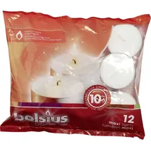 Bolsius Teelichter 2 cm 12 St. weiß