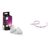 Philips Hue White Ambiance & Color MR16 LED Lampe White & Color Ambiance Lightstrip Plus Basis-Set V4 (2 m)